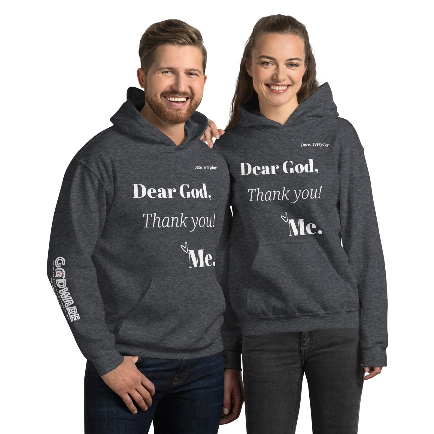 Dear God Unisex Hoodie - White Print