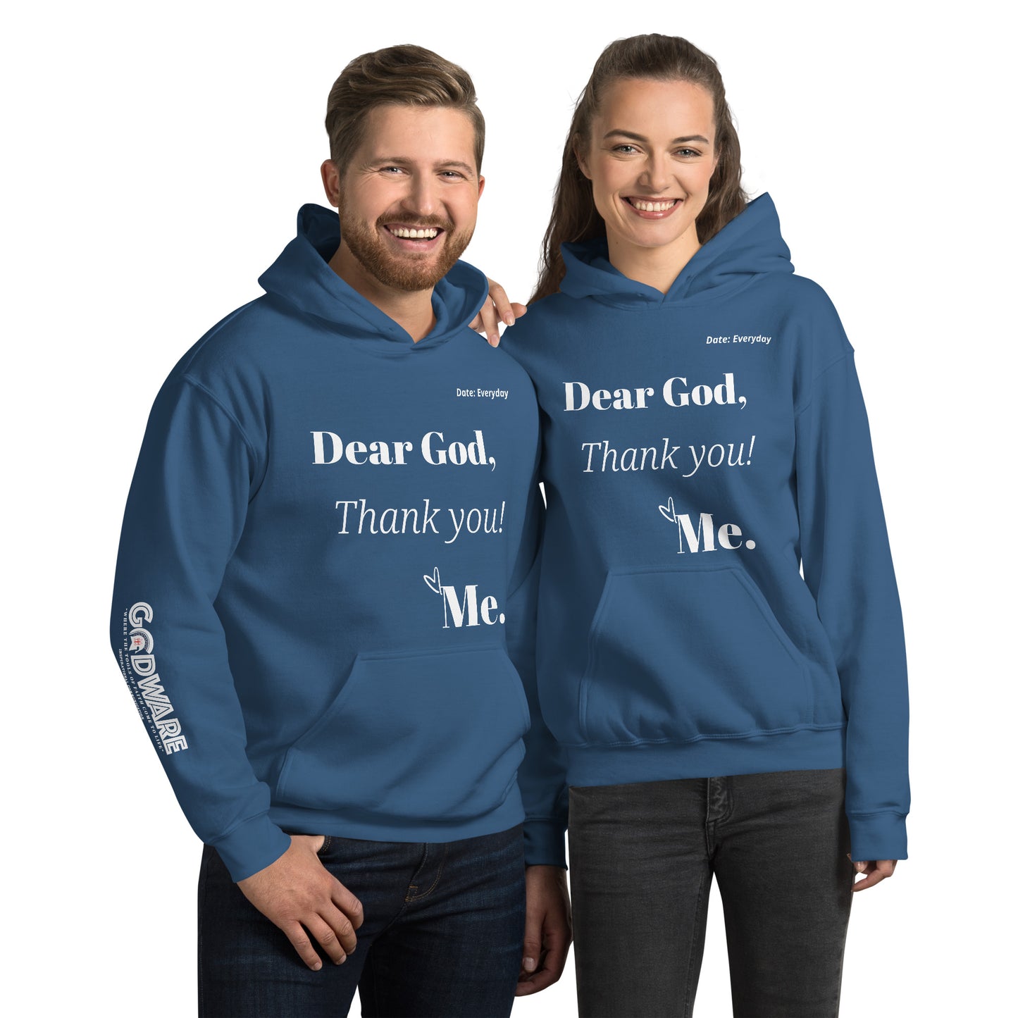 Dear God Unisex Hoodie - White Print