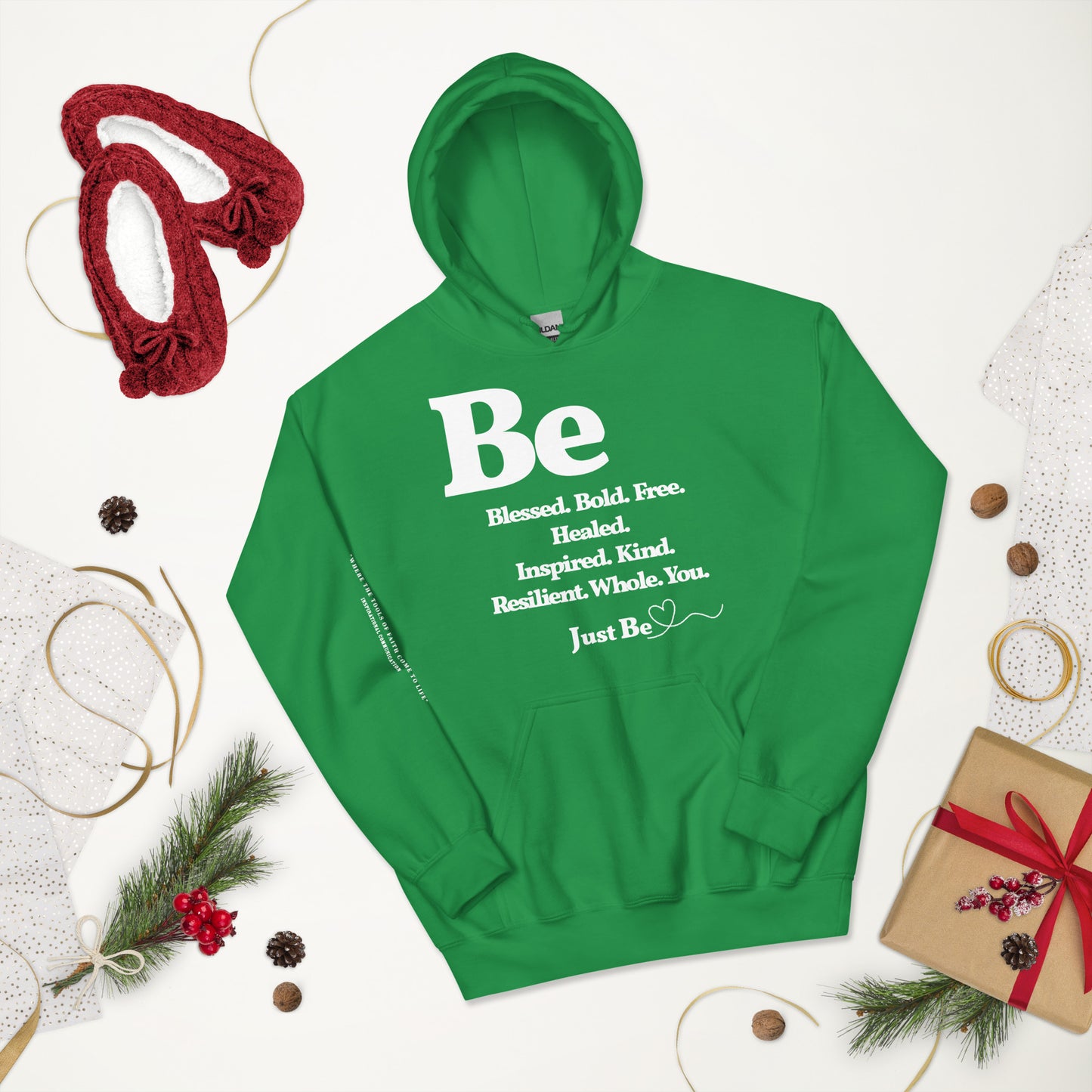 Be Inspired Unisex Hoodie - White Print