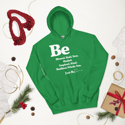 Be Inspired Unisex Hoodie - White Print