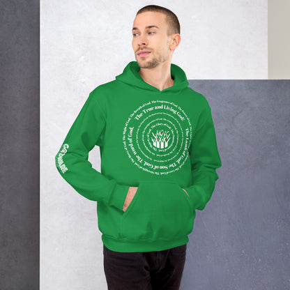 Attributes of God Unisex Hoodie - White Spiral