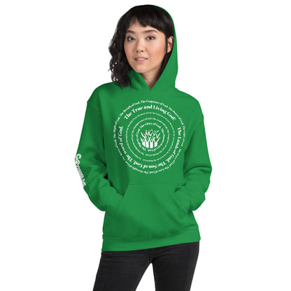 Attributes of God Unisex Hoodie - White Spiral