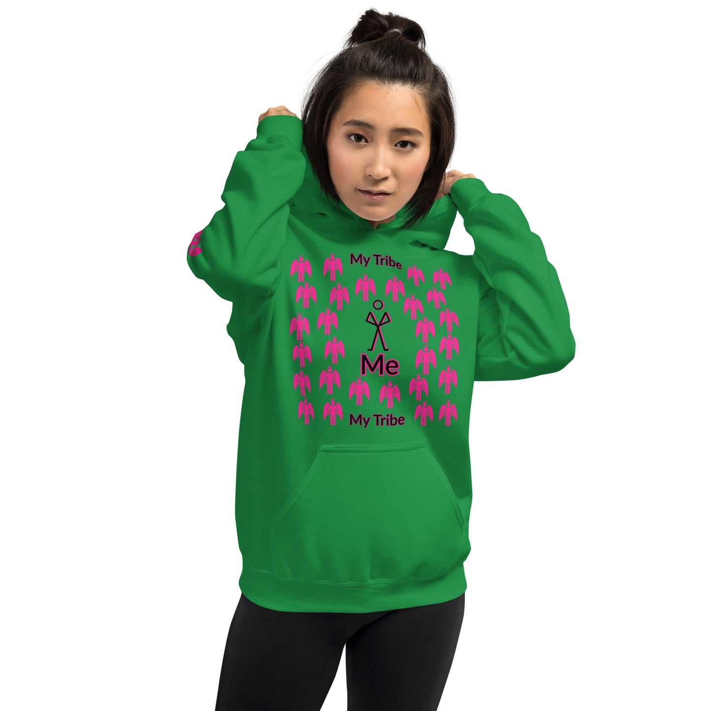 My Tribe Unisex Hoodie - Bright Pink Multi