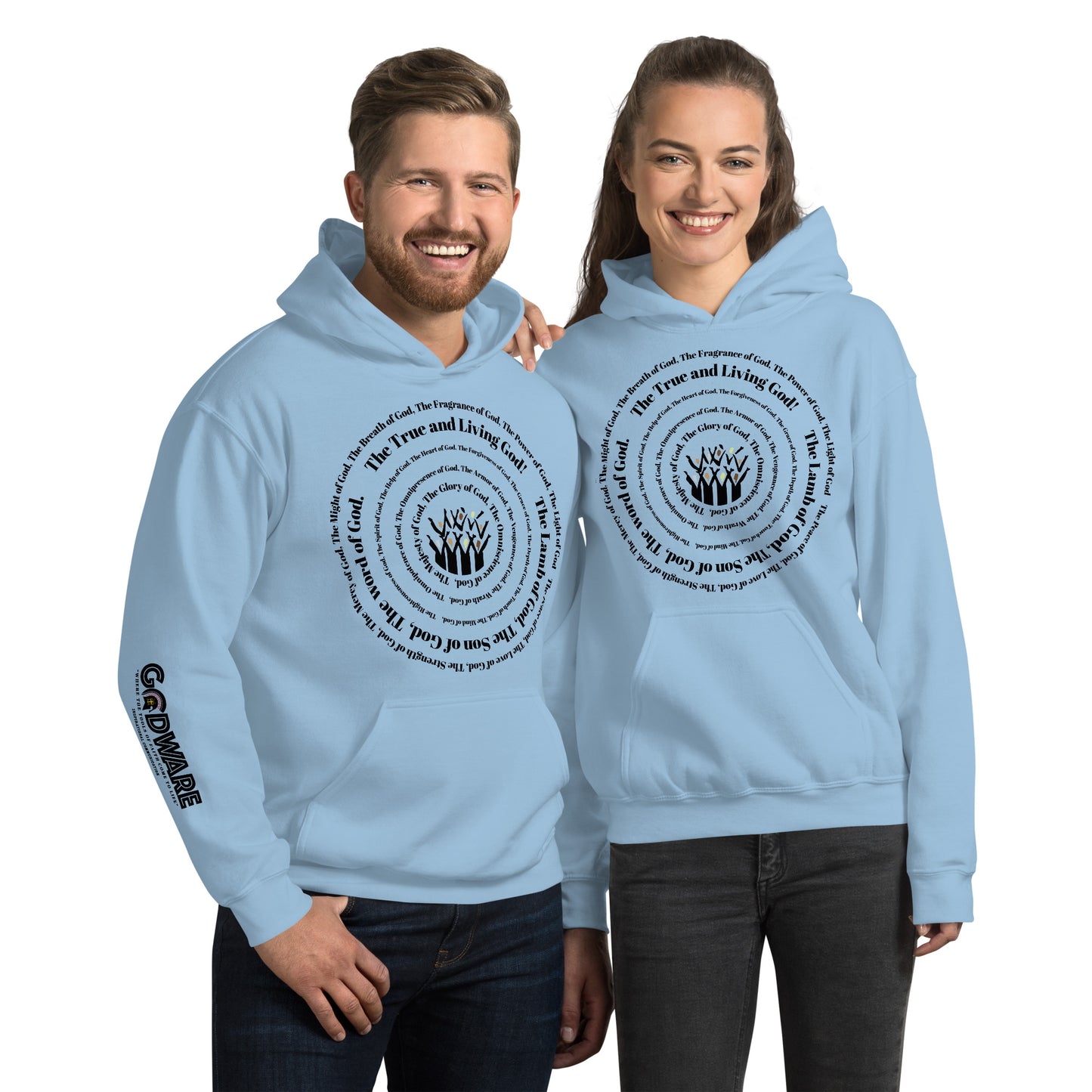 Attributes of God Unisex Hoodie - Black Spiral