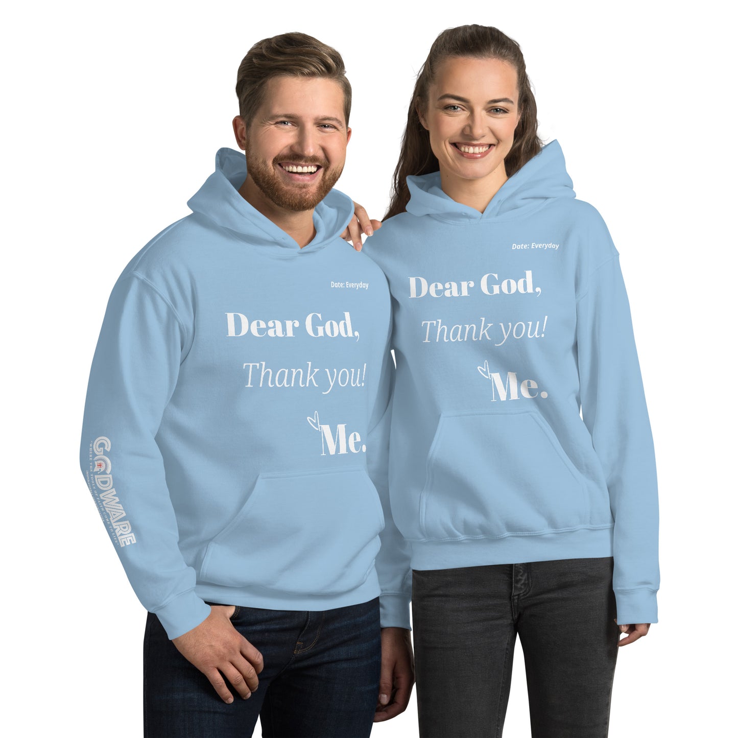 Dear God Unisex Hoodie - White Print