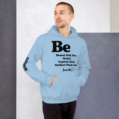 Be Inspired Unisex Hoodie - Black print