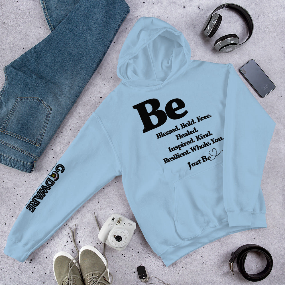 Be Inspired Unisex Hoodie - Black print