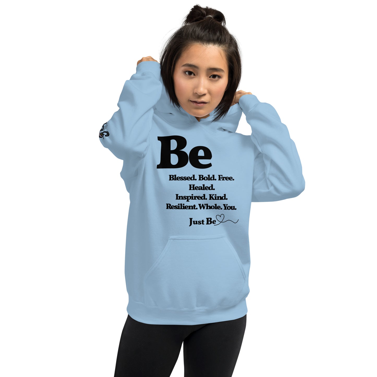 Be Inspired Unisex Hoodie - Black print