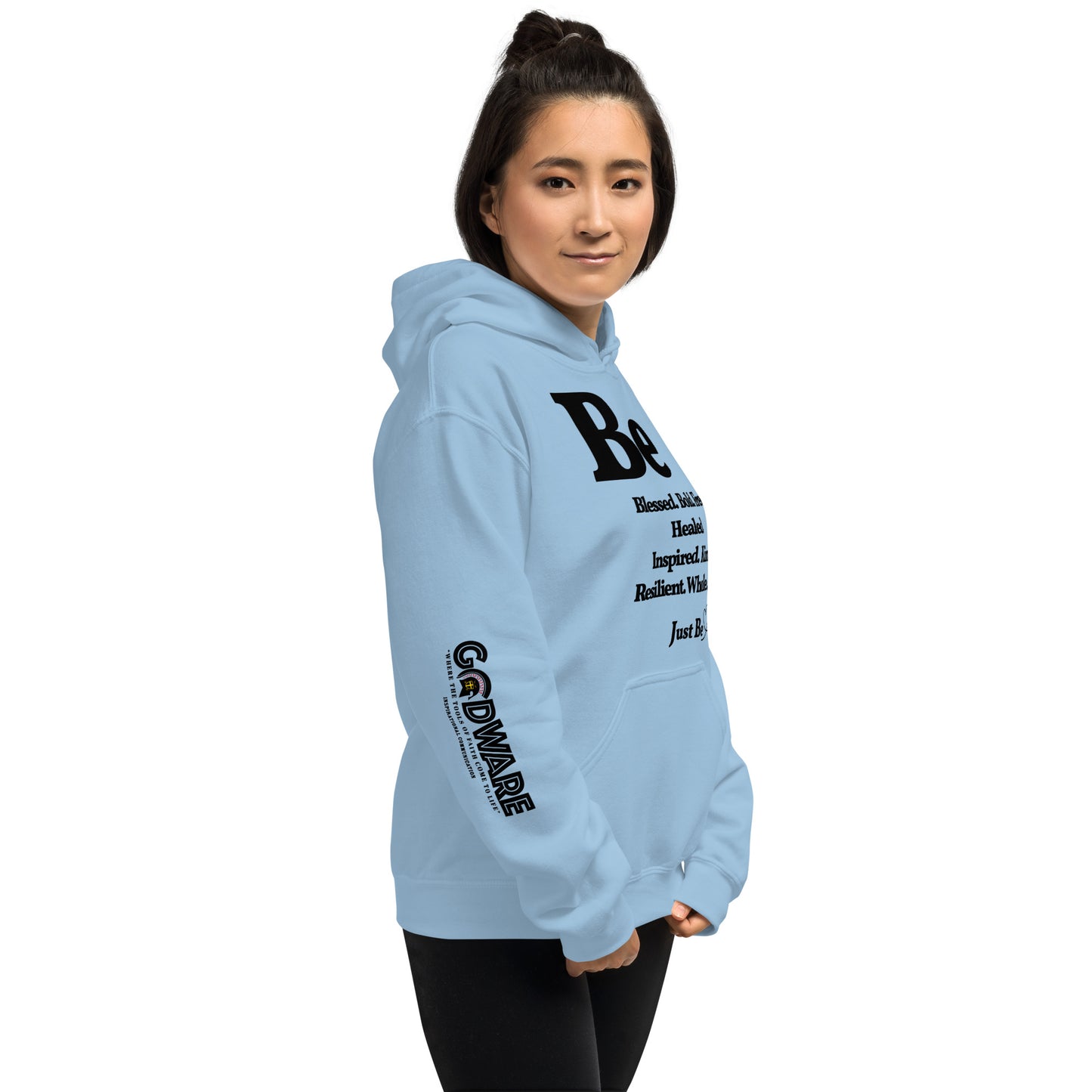 Be Inspired Unisex Hoodie - Black print