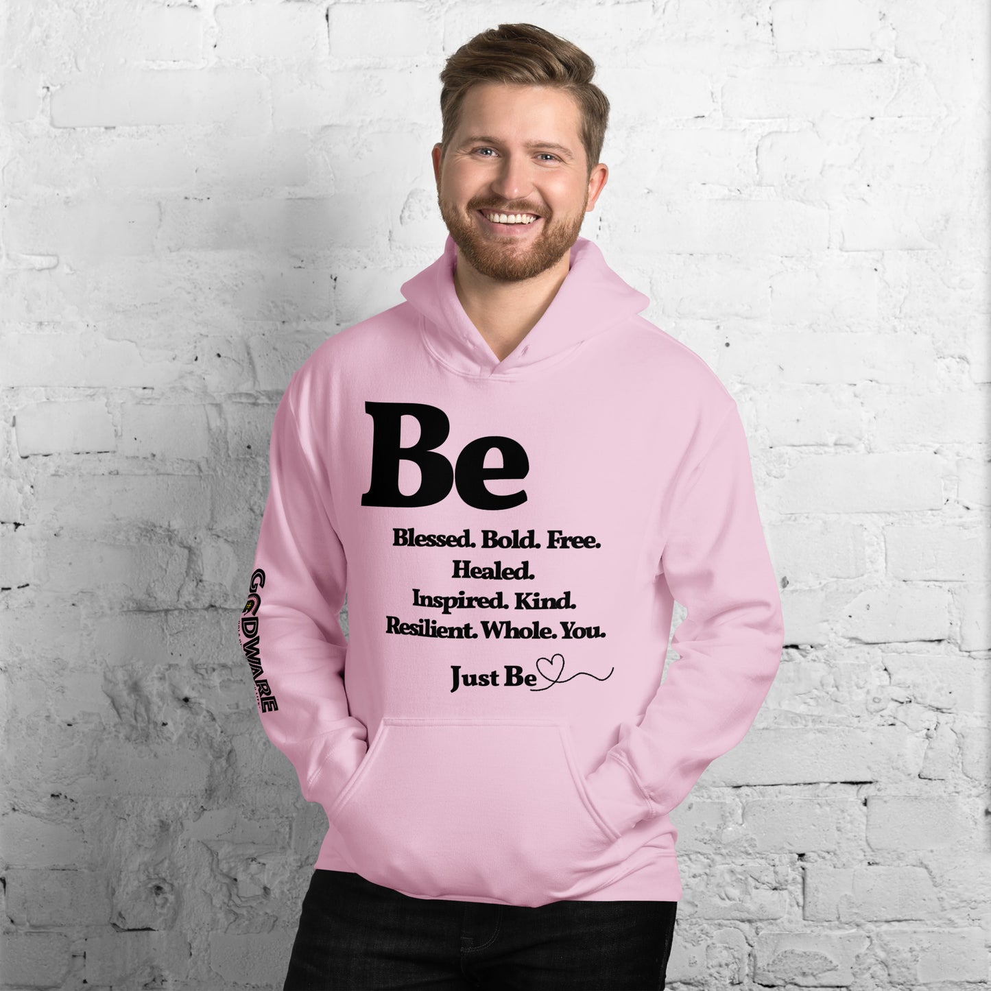 Be Inspired Unisex Hoodie - Black print