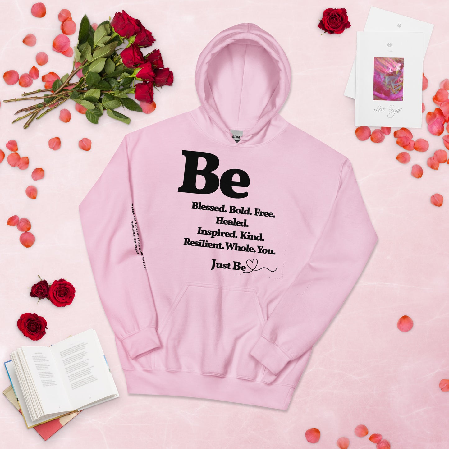 Be Inspired Unisex Hoodie - Black print