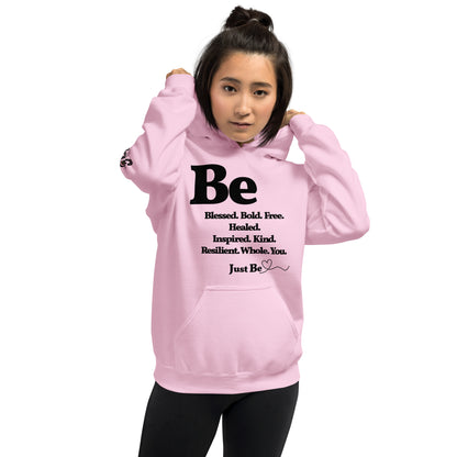 Be Inspired Unisex Hoodie - Black print