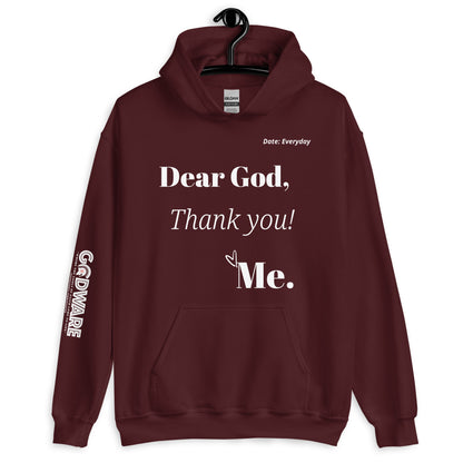 Dear God Unisex Hoodie - White Print