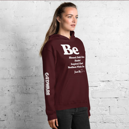 Be Inspired Unisex Hoodie - White Print