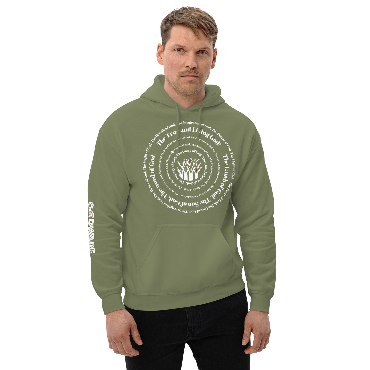 Attributes of God Unisex Hoodie - White Spiral