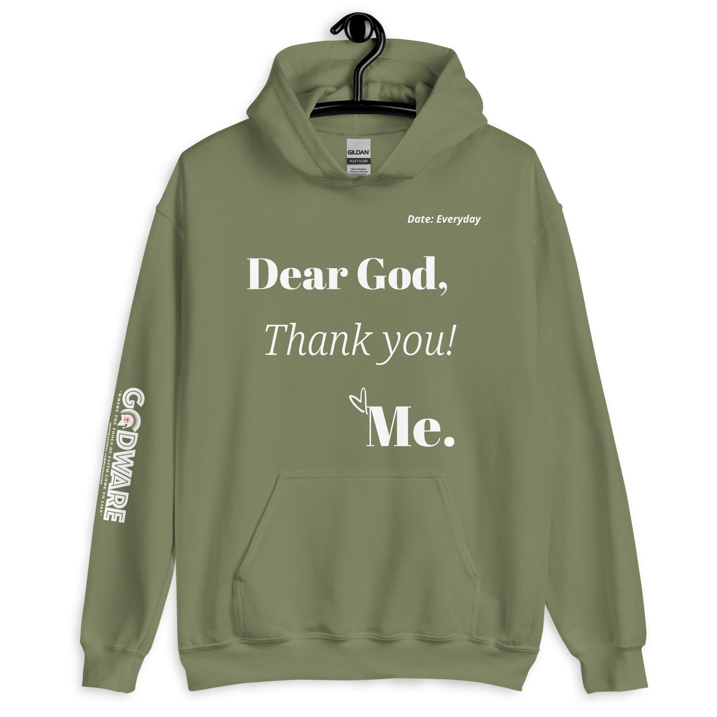 Dear God Unisex Hoodie - White Print