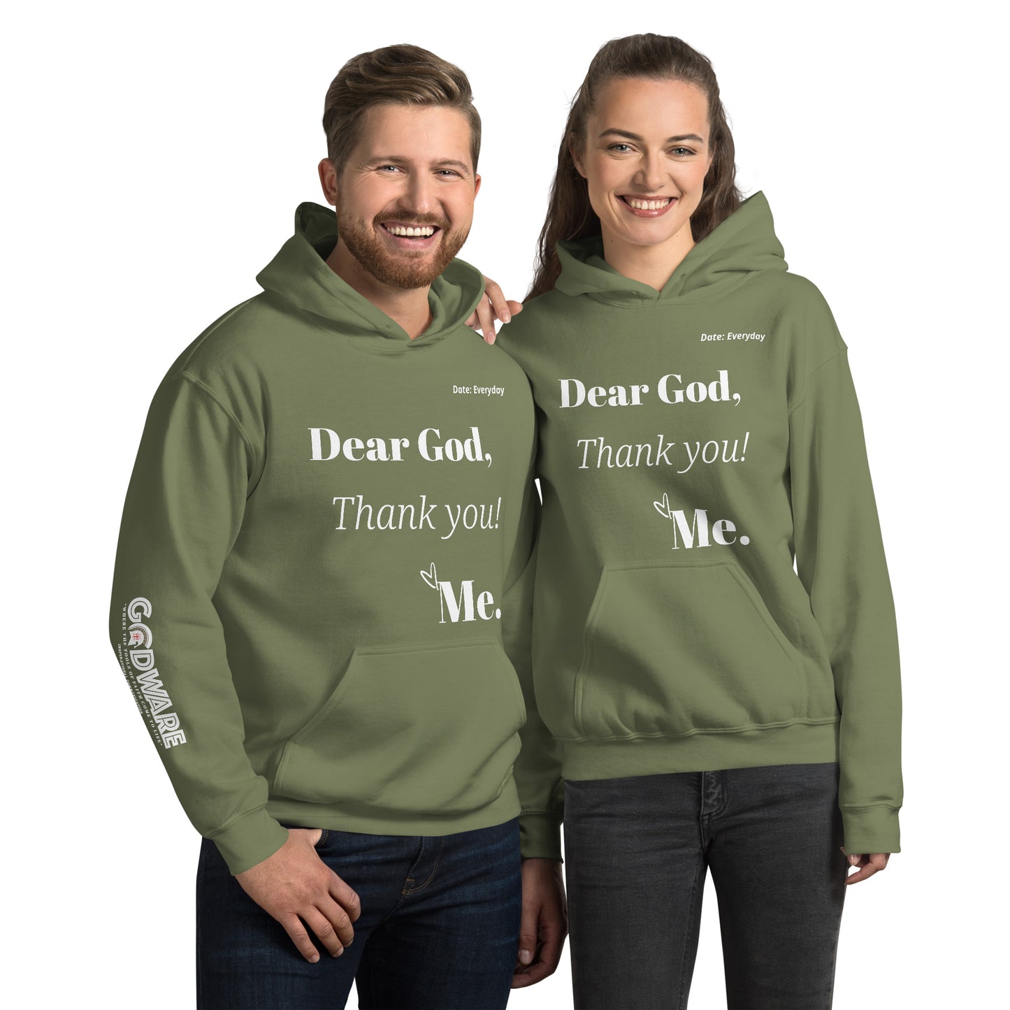 Dear God Unisex Hoodie - White Print