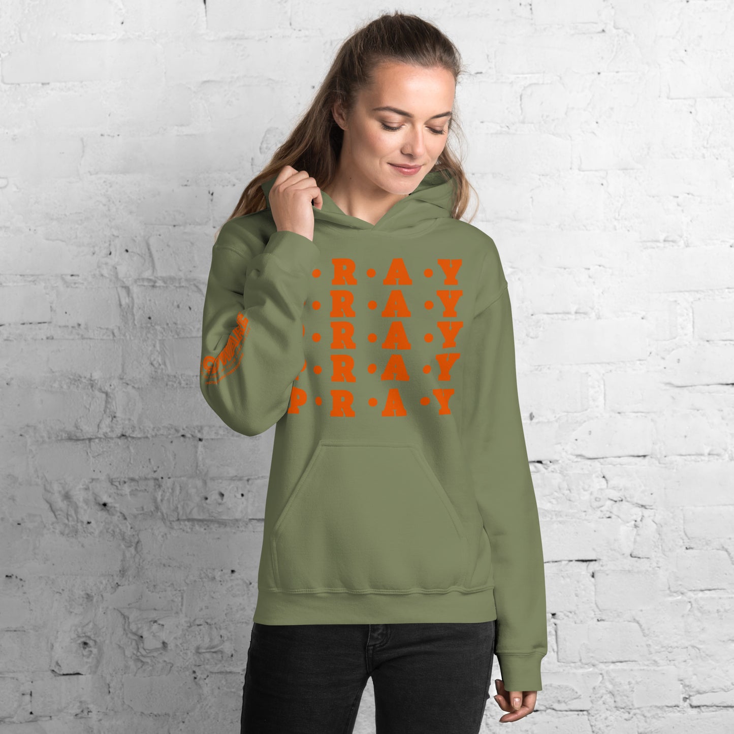 Pray Unisex Hoodie - Orange Multi