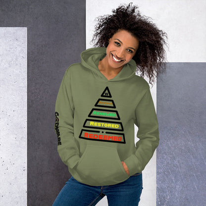 Redeemed Unisex Cotton Hoodie - Black multi