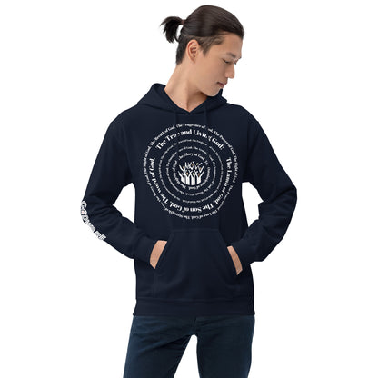 Attributes of God Unisex Hoodie - White Spiral