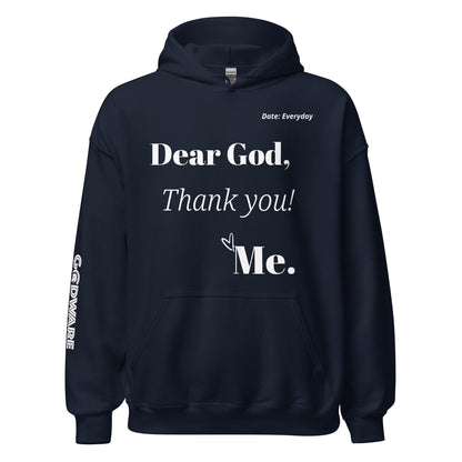 Dear God Unisex Hoodie - White Print