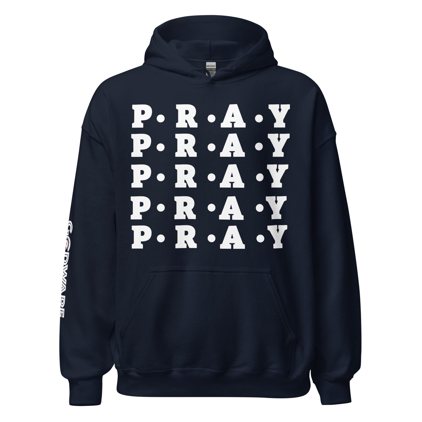 Pray Unisex Hoodie - Multi white