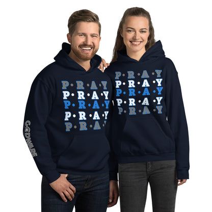 Pray Unisex Hoodie - Detroit Blue multi