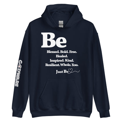 Be Inspired Unisex Hoodie - White Print