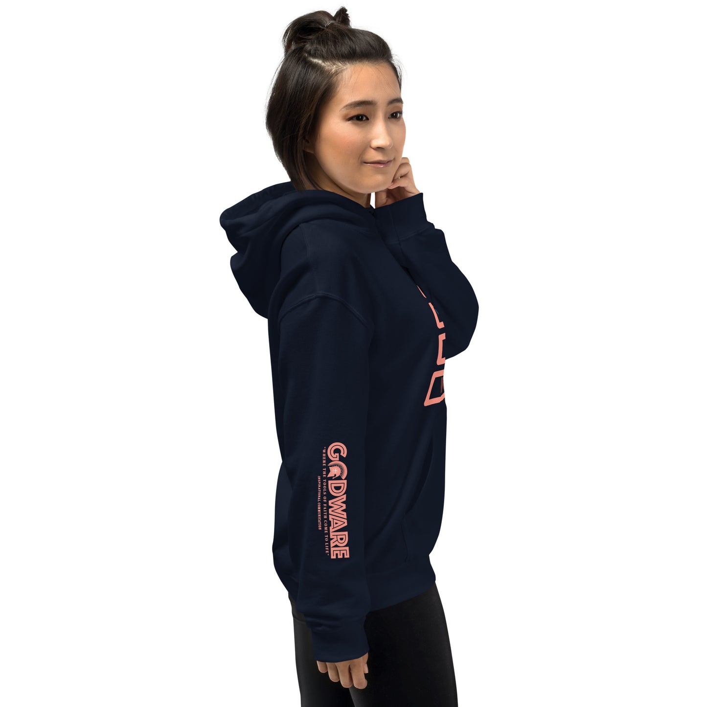 Redeemed Unisex Cotton Hoodie - Peach Multi