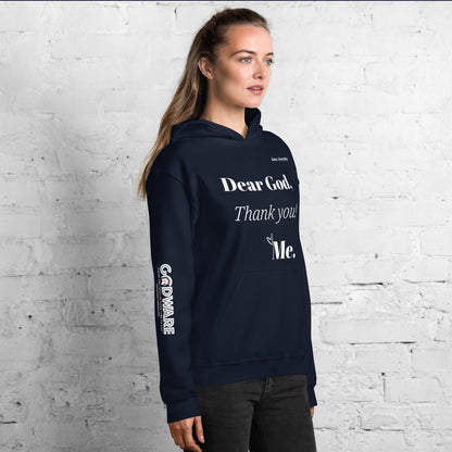 Dear God Unisex Hoodie - White Print