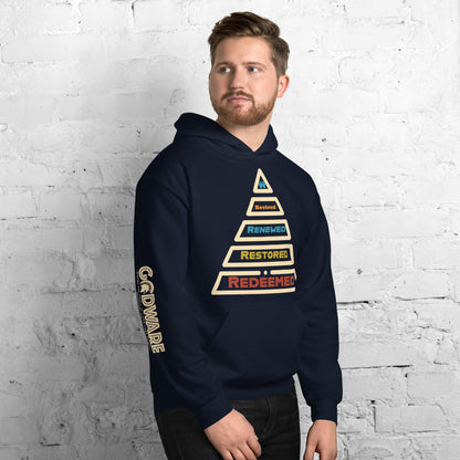 Redeemed Unisex Cotton Hoodie - Cream Multi