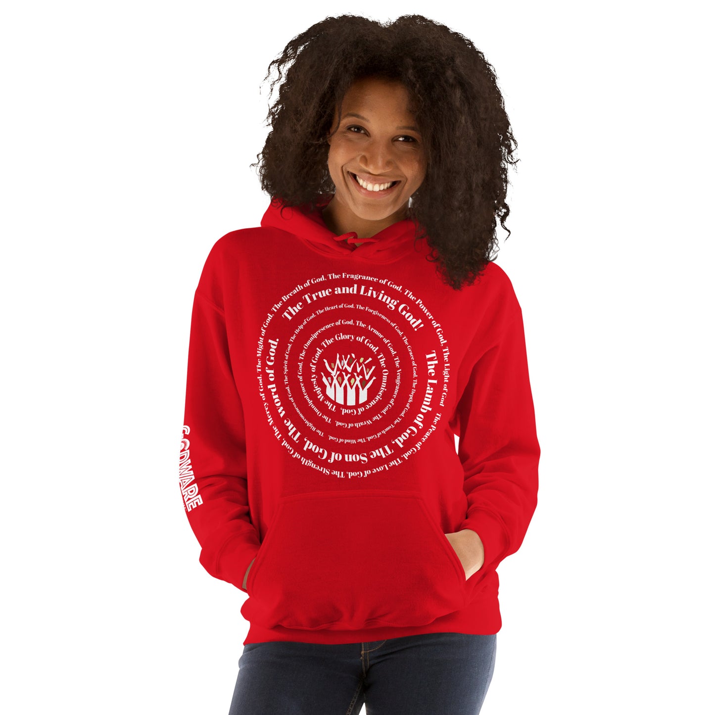 Attributes of God Unisex Hoodie - White Spiral