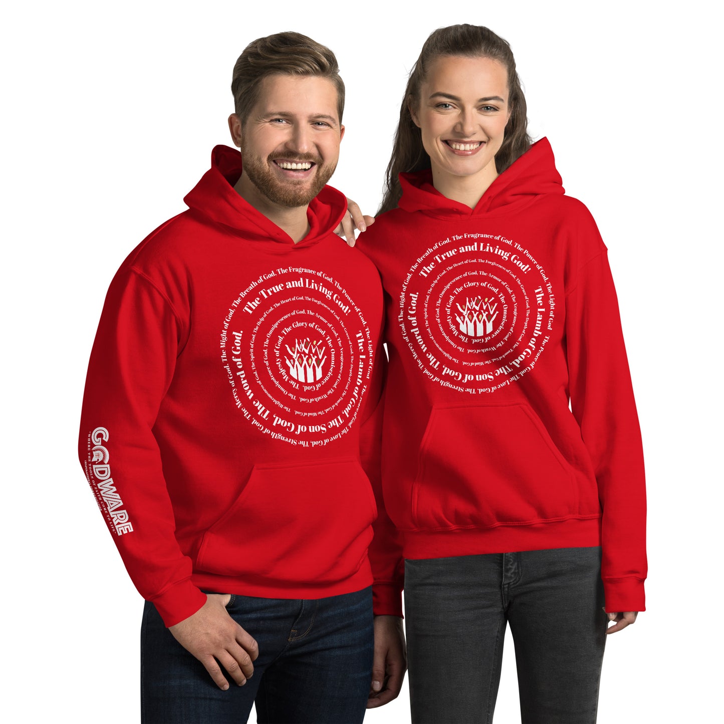 Attributes of God Unisex Hoodie - White Spiral