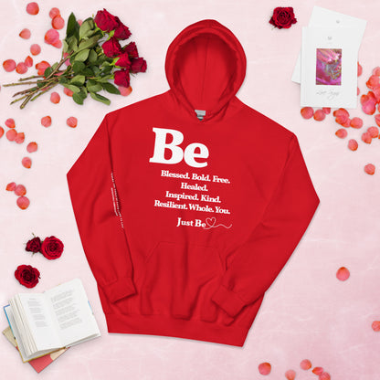 Be Inspired Unisex Hoodie - White Print