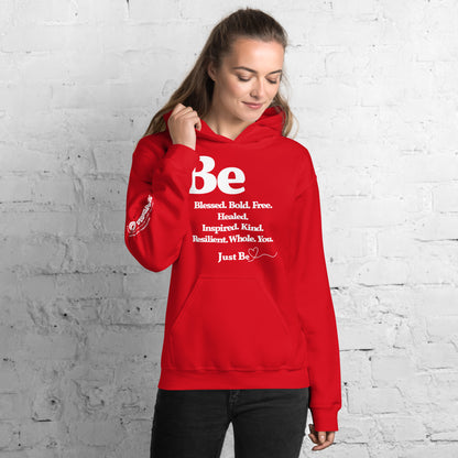 Be Inspired Unisex Hoodie - White Print