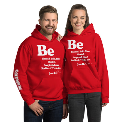 Be Inspired Unisex Hoodie - White Print