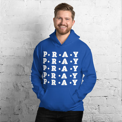 Pray Unisex Hoodie - Multi white