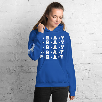 Pray Unisex Hoodie - Multi white