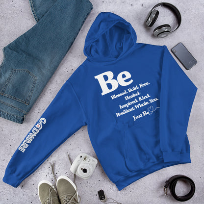 Be Inspired Unisex Hoodie - White Print