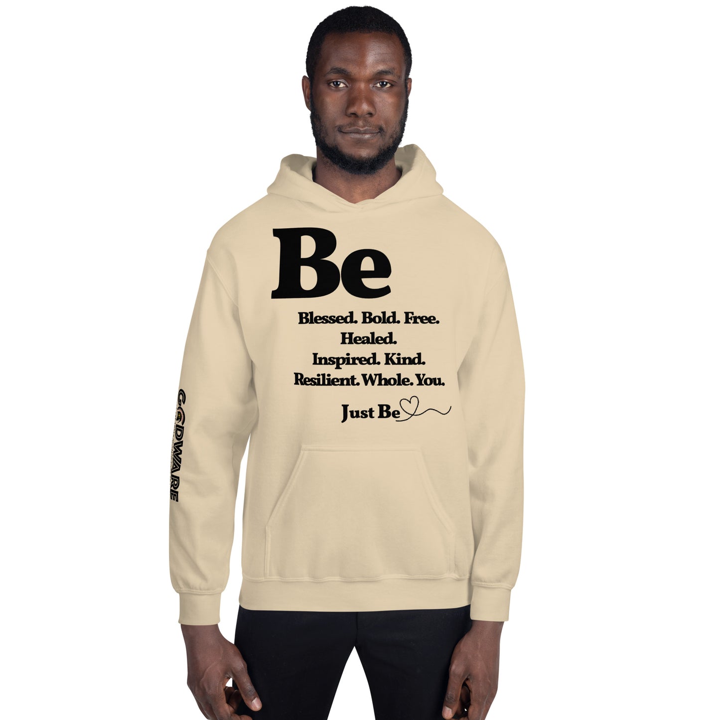 Be Inspired Unisex Hoodie - Black print