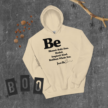 Be Inspired Unisex Hoodie - Black print