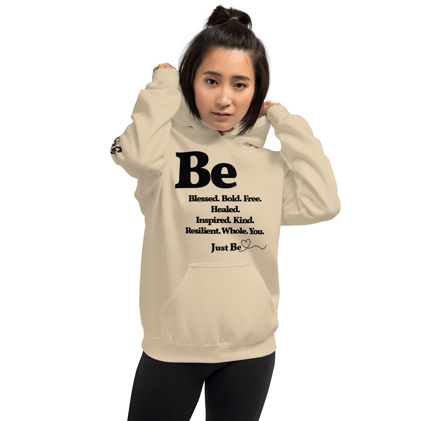 Be Inspired Unisex Hoodie - Black print