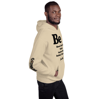 Be Inspired Unisex Hoodie - Black print