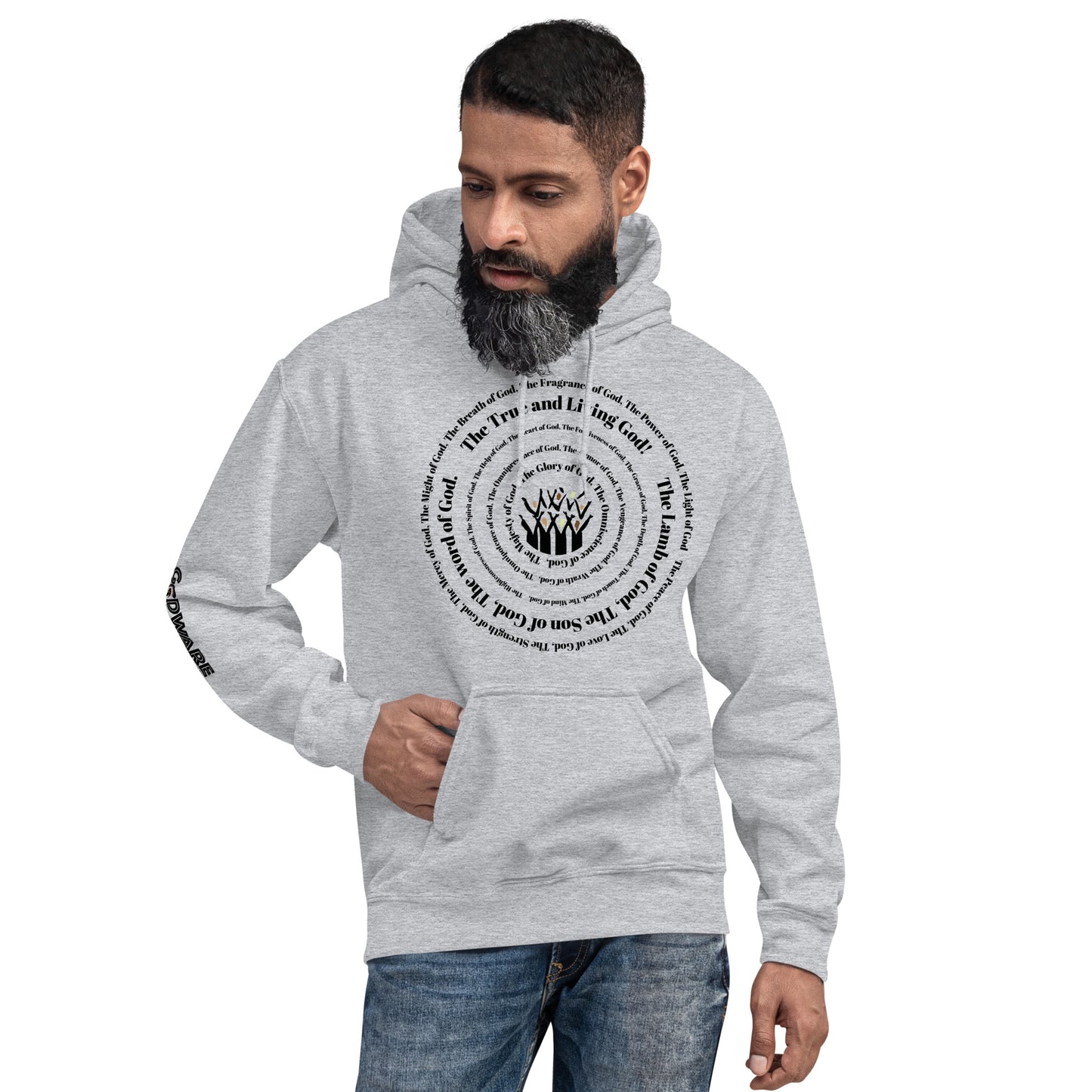 Attributes of God Unisex Hoodie - Black Spiral