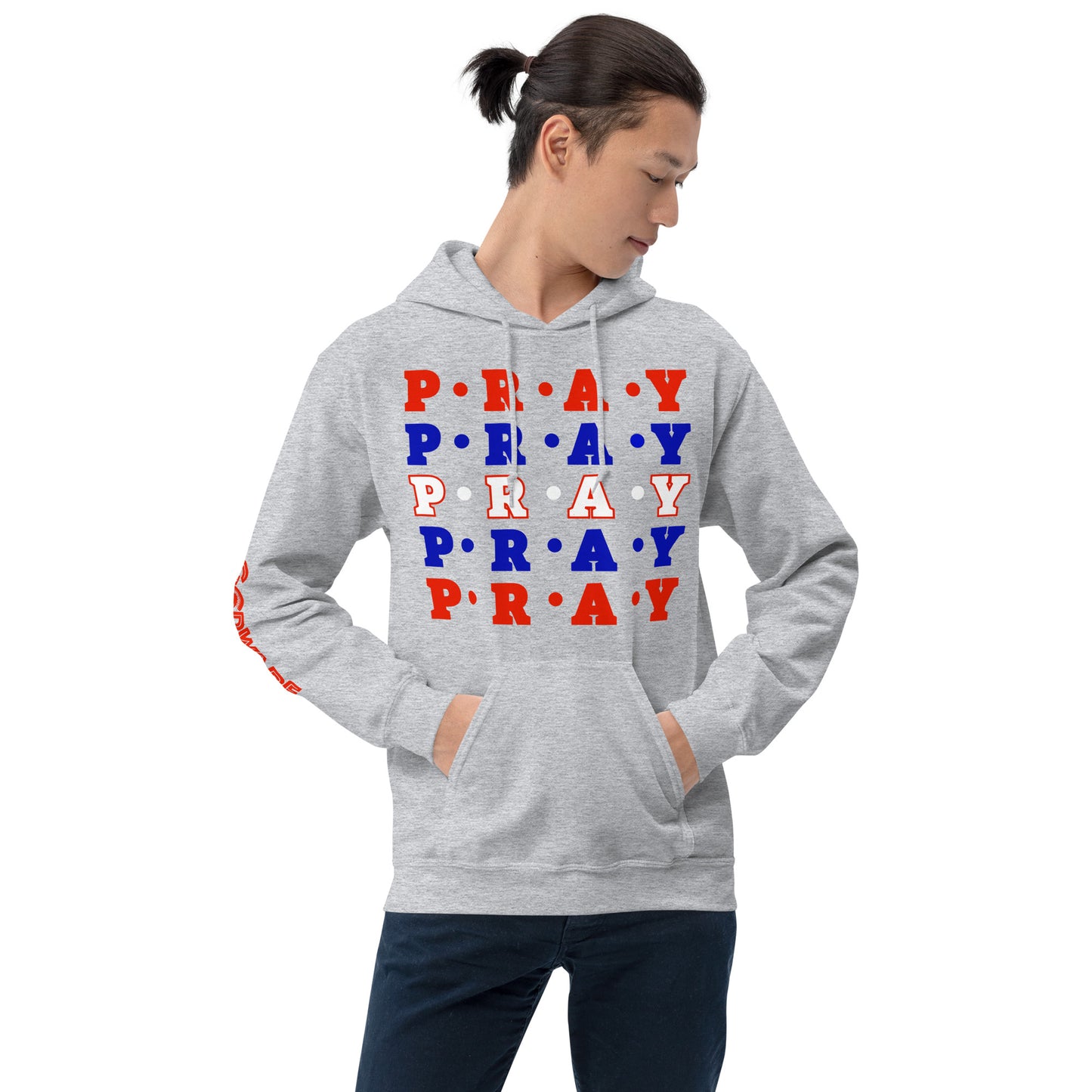 Pray Unisex Hoodie - Red Multi