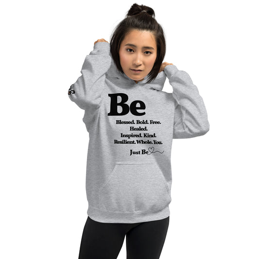 Be Inspired Unisex Hoodie - Black print