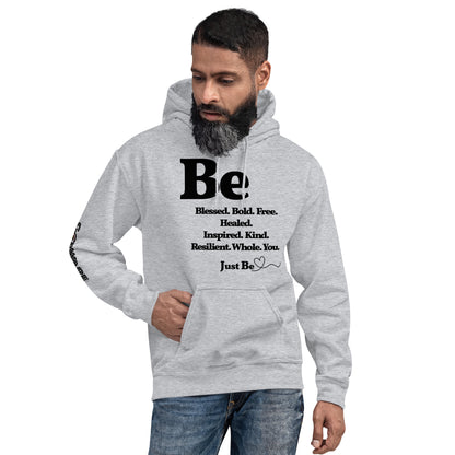 Be Inspired Unisex Hoodie - Black print