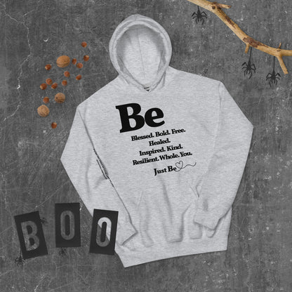 Be Inspired Unisex Hoodie - Black print