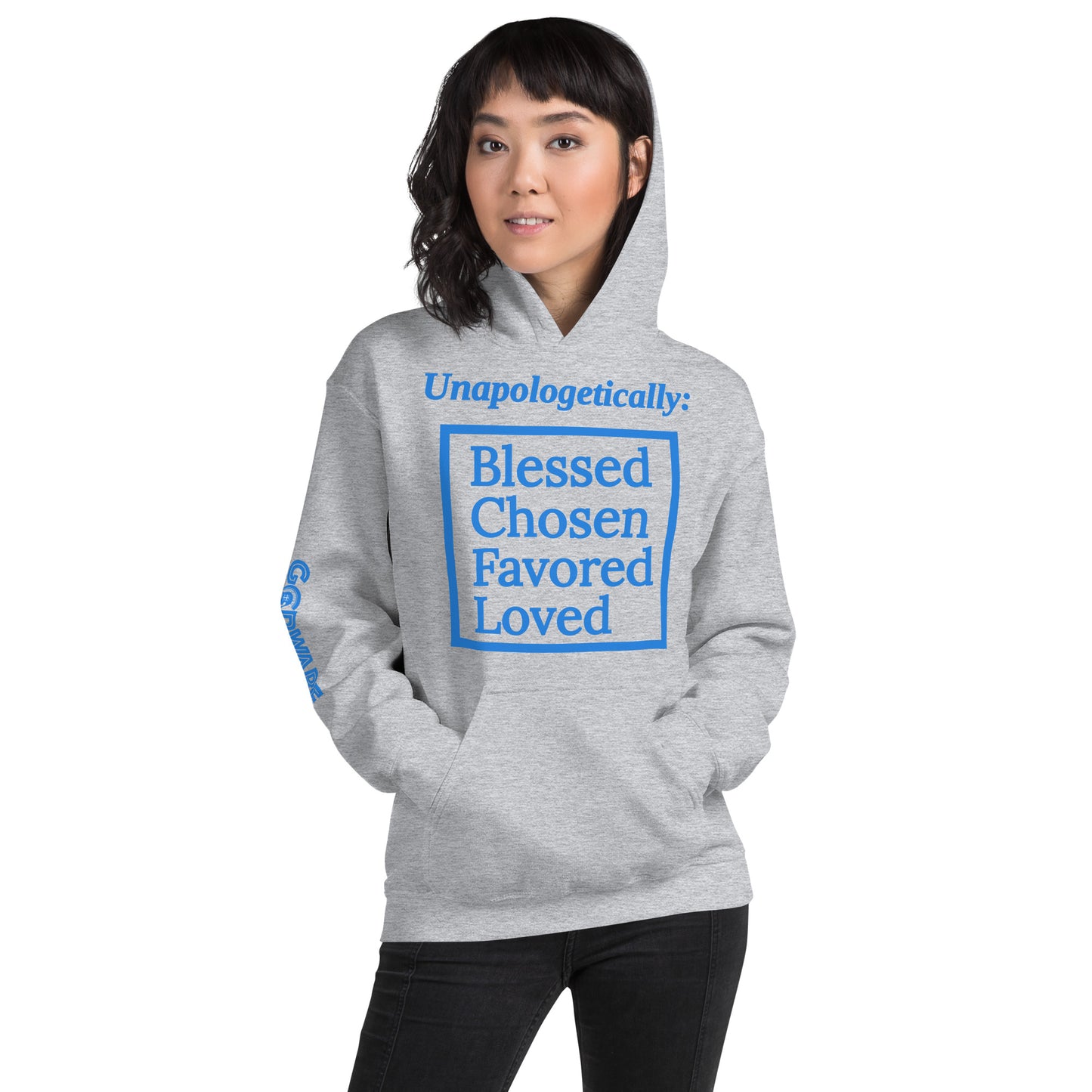 Unapologetic Cotton Unisex Hoodie - Detroit Blue