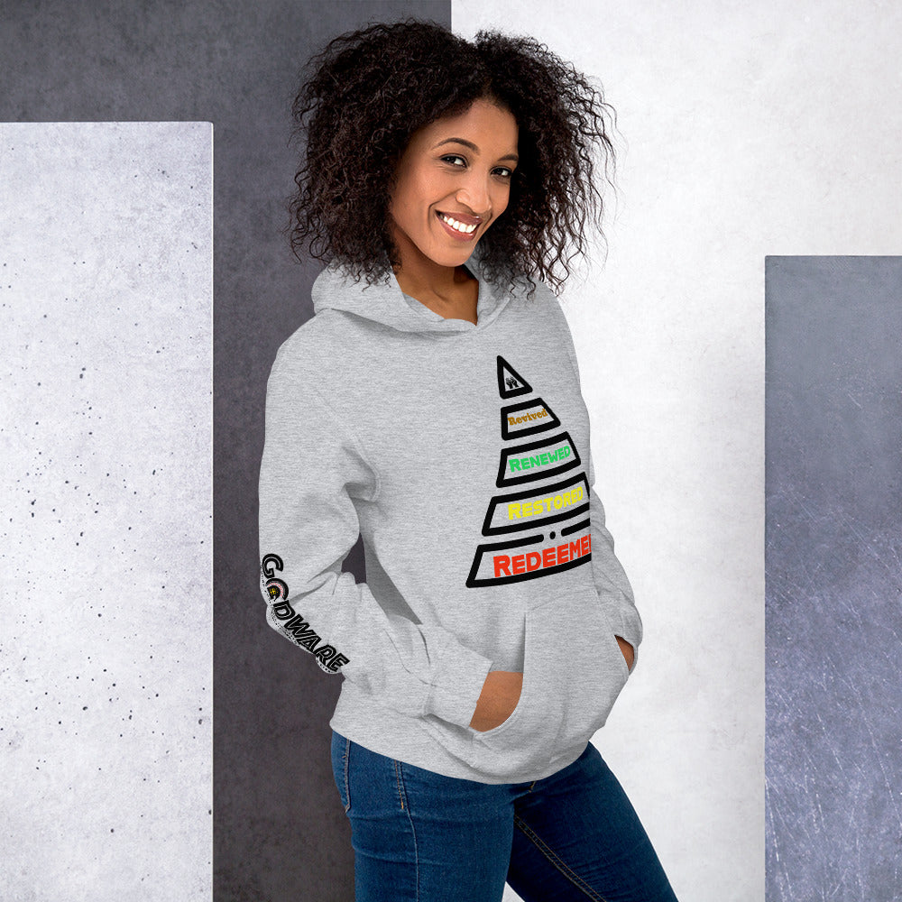 Redeemed Unisex Cotton Hoodie - Black multi